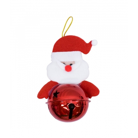 Boneco Papai Noel Com Sino Vermelho 13cm - Enfeite Natalino ampliada