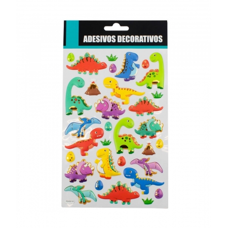 Adesivo Decorativo Dinossauros 25x14cm ampliada