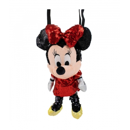 Bolsa Formato PelÃºcia Minnie Lantejoulas 30cm - Disney ampliada