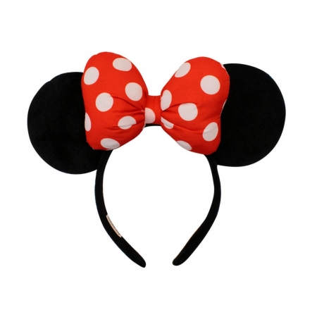 Tiara LaÃ§o Vermelho Orelhas Disney Minnie Luzes ampliada