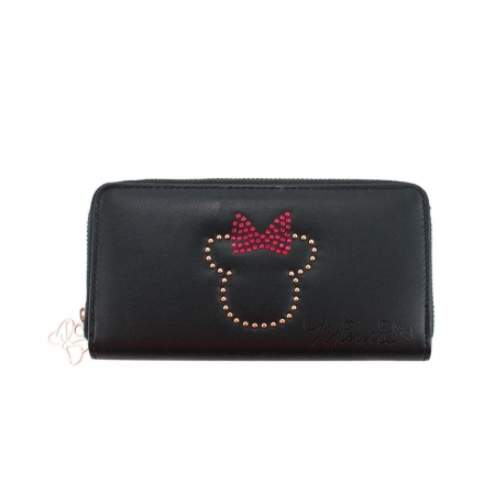 Carteira Retangular Contorno Rosto Minnie 10x20cm - Disney ampliada