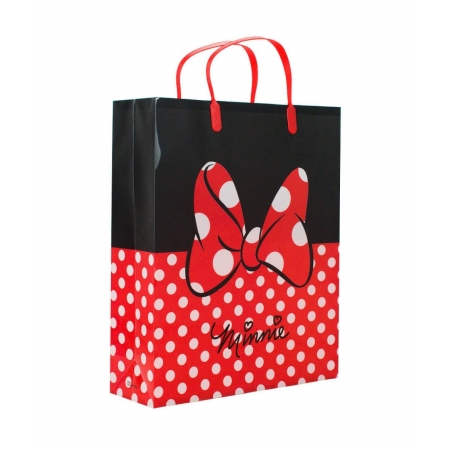 Sacola De Presentes Cores Minnie 33x9x27cm - Disney ampliada
