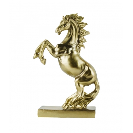 Cavalo Dourado 12.5cm - Resina Animais ampliada