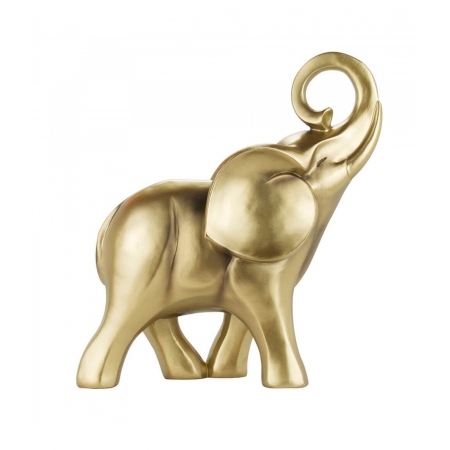 Elefante Dourado 30cm - Resina Animais ampliada