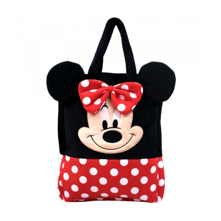 Bolsa de Pelúcia com Rosto da Minnie ampliada