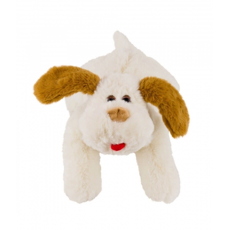 Cachorro Branco Brincando 31cm - PelÃºcia ampliada