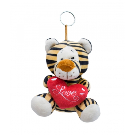 Chaveiro Tigre CoraÃ§Ã£o Love 15cm - PelÃºcia ampliada