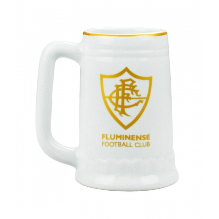 Caneca Branca Porcelana 500ml - Fluminense ampliada