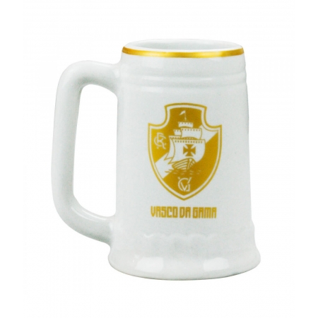 Caneca Branca Porcelana 500ml - Vasco ampliada