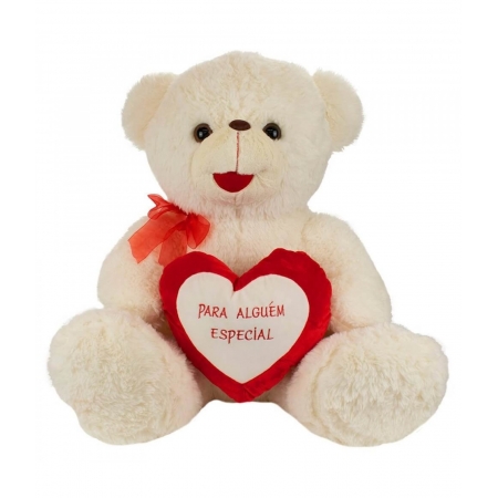 Urso Branco Para AlguÃ©m Especial 60cm - PelÃºcia ampliada