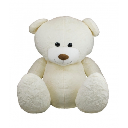 Urso Branco Sentado Sorriso 73cm - PelÃºcia ampliada