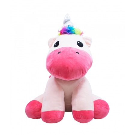 UnicÃ³rnio Rosa Sentado 52cm - PelÃºcia ampliada