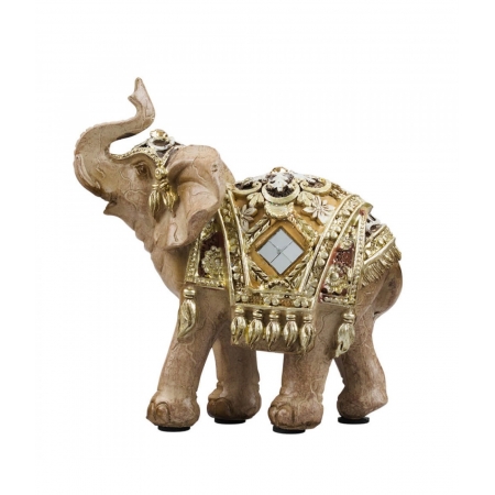 Elefante Tromba Levantada 11cm - Resina Animais ampliada