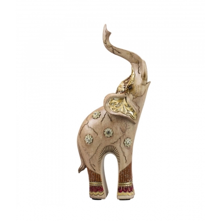 Elefante Tromba Levantada 22.5cm - Resina Animais ampliada