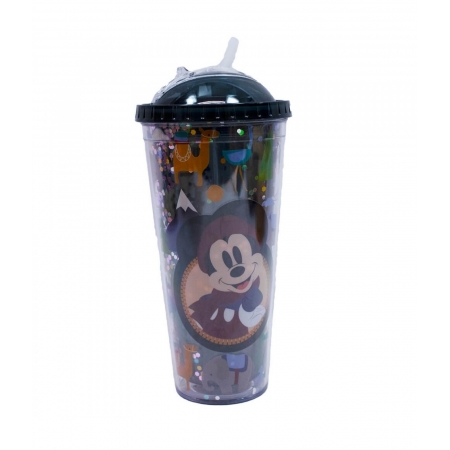 Copo Preto Disney Mickey Cubos Gelo Artificial 600ml ampliada