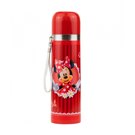 Garrafa TÃ©rmica Vermelha Minnie 500ml - Disney ampliada