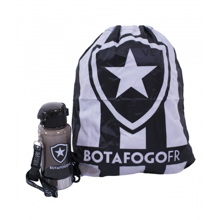 Garrafa 500ml Com Mochila Tipo Saco - Botafogo ampliada