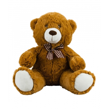 Urso Marrom Sentado LaÃ§o 24cm - PelÃºcia ampliada