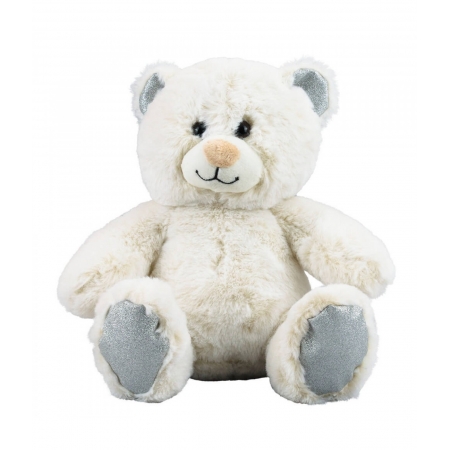 Urso Sentado Branco 23cm - PelÃºcia ampliada