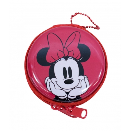 Porta Moeda Circular Vermelha Minnie 8cm - Disney ampliada