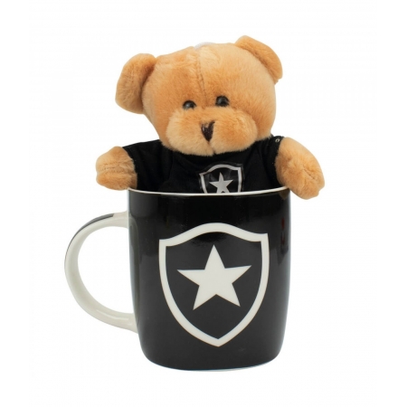 Caneca Porcelana 400ml Chaveiro Urso - Botafogo ampliada