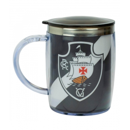 Caneca TÃ©rmica Com Tampa 450ml - Vasco ampliada