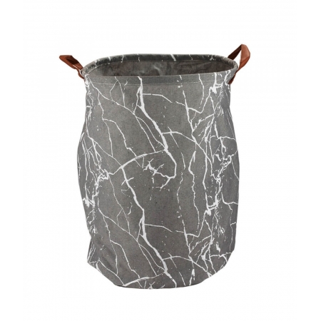 Porta Objetos Cesto Roupas Cinza 44x37cm ampliada