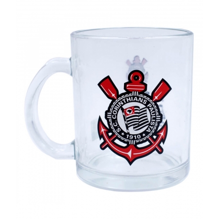 Caneca De Vidro Com Abridor De Garrafas 350ml - Corinthians ampliada