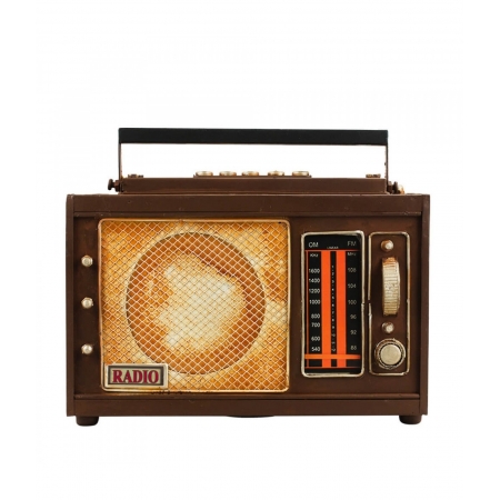 RÃ¡dio Antigo Cofrinho 19.5x8x23cm Estilo RetrÃ´ - Vintage ampliada