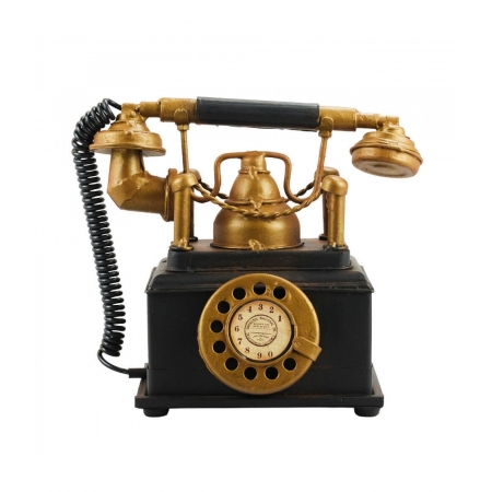 Telefone De Disco 18x10x21cm Estilo RetrÃ´ - Vintage ampliada