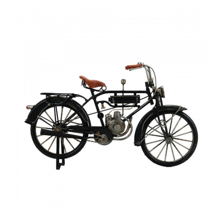 Bicicleta Motorizada Preta 18x32x7.5cm Estilo RetrÃ´ - Vintage ampliada