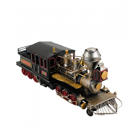 Locomotiva Preta 15x38x10cm Estilo RetrÃ´ - Vintage ampliada