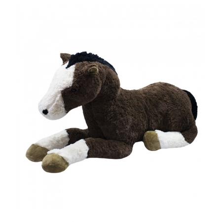 Cavalo Marrom Deitado 85cm - PelÃºcia ampliada