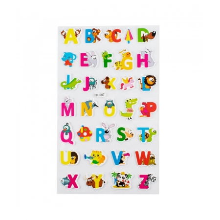 Cartela Adesivos Letras Alfabetos Customizados Modelo F ampliada