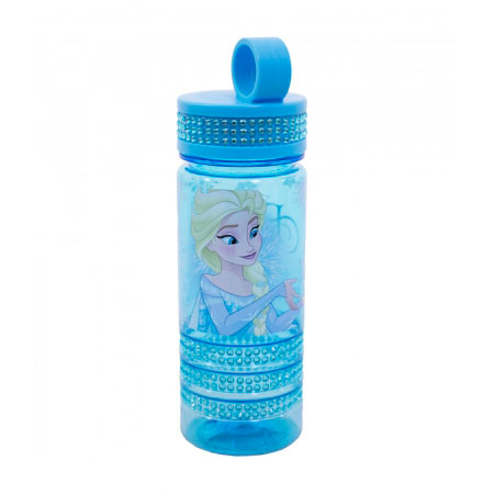 Garrafa Azul com Brilho Elsa Frozen 500ml Disney ampliada
