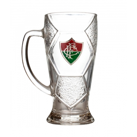 Caneca Vidro Bola Futebol 630ml - Fluminense ampliada