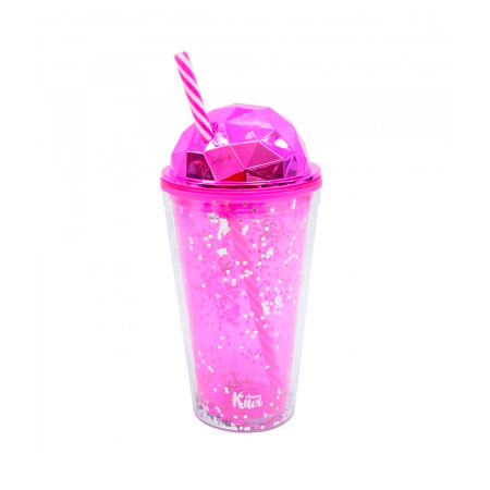 Copo Rosa com Canudo Você Arrasa 450ml ampliada