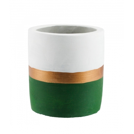 Vaso Cimento Base Verde 9x8x8cm ampliada