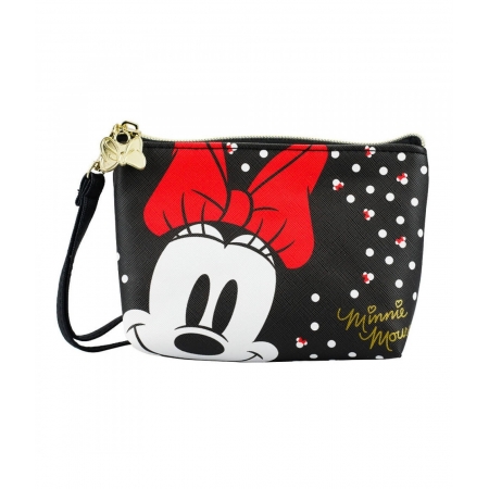 Necessaire Preta Pintas Minnie 12x5x17cm - Disney ampliada