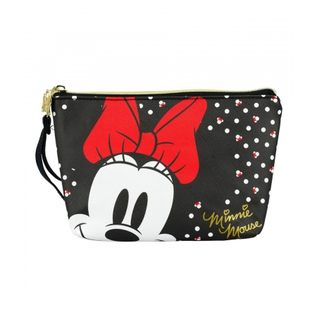 Necessaire Preta Pintas Minnie 14x7x23cm - Disney ampliada