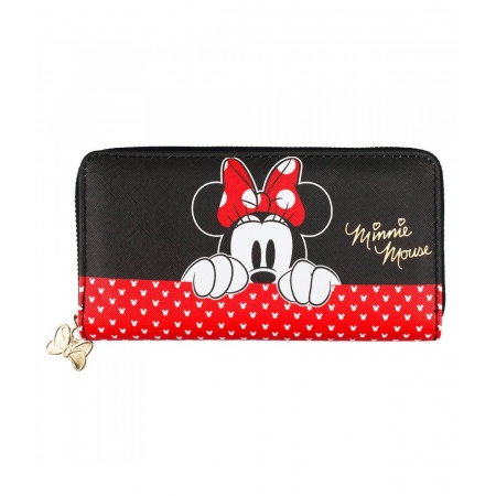 Carteira Retangular Cores Minnie 10x19cm - Disney ampliada