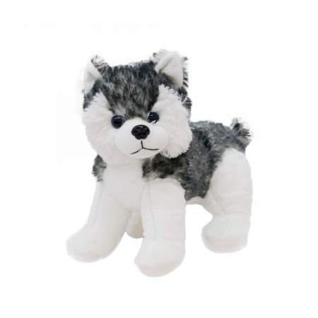 Cachorro Husky De PÃ© 24cm - PelÃºcia ampliada