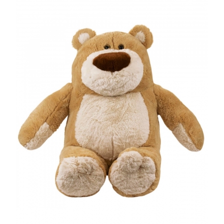 Urso Marrom Claro Sentado 45cm - PelÃºcia ampliada