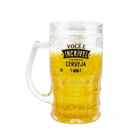 Caneca VocÃª Ã IncrÃ­vel Com Cerveja 400ml - Projeto Kiwi ampliada