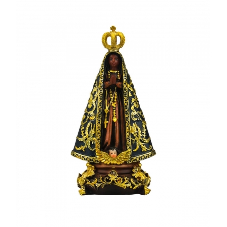 Nossa Senhora Aparecida 16cm - Enfeite Resina ampliada