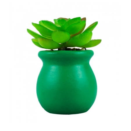 Vaso Cimento Verde Planta Artificial 8x5x5cm ampliada