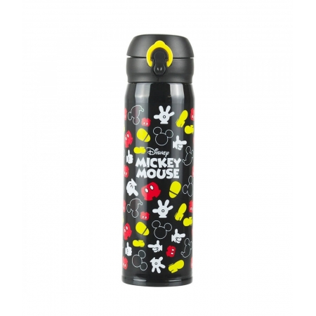 Garrafa TÃ©rmica Preta Mickey 400ml - Disney ampliada