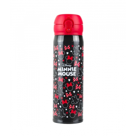 Garrafa TÃ©rmica Preta Minnie 400ml - Disney ampliada