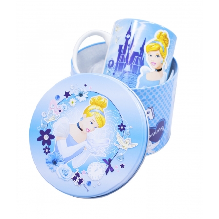 Caneca De Porcelana Na Lata Cinderela 350ml - Disney ampliada