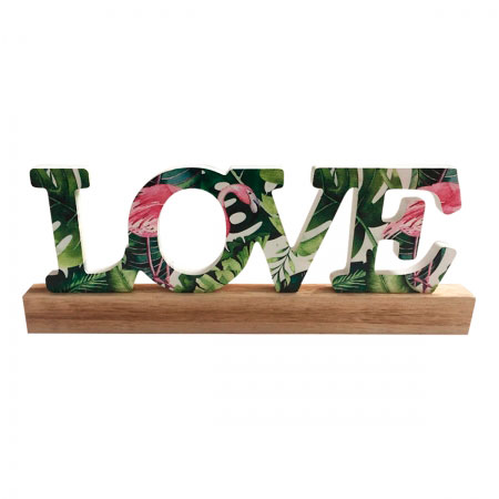 Placa Decorativa Word Nature Love Verde Urban ampliada